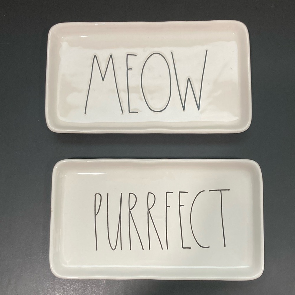 Rae Dunn Purrfect & Meow trays